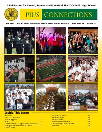 PIUS CONNECTIONS - Pius X Foundation Home - Pius X High School
