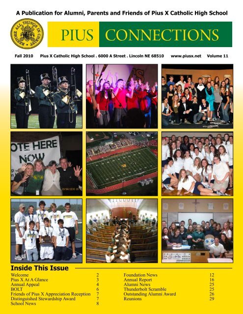 PIUS CONNECTIONS - Pius X Foundation Home - Pius X High School