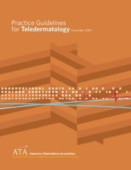 Practice Guidelines for Teledermatology - American Telemedicine ...