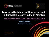 Professor Martin White - UK Faculty of Public Health