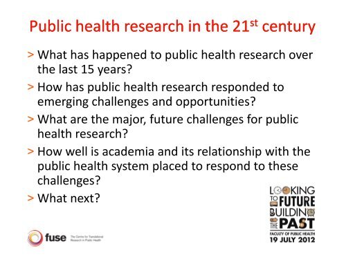 Professor Martin White - UK Faculty of Public Health