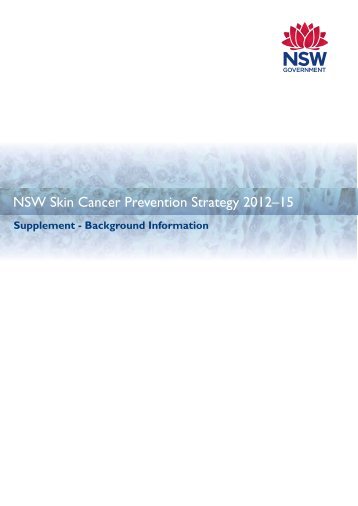 NSW Skin Cancer Prevention Strategy 2012–15 - Cancer Institute ...
