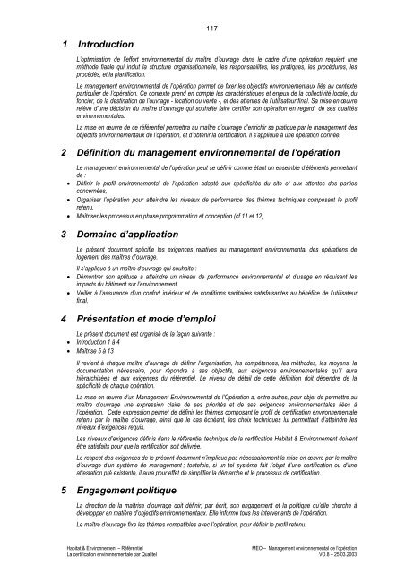 Habitat & Environnement - Qualité Logement