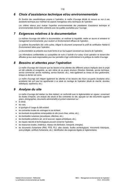 Habitat & Environnement - Qualité Logement