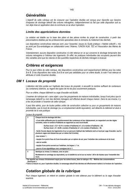 Habitat & Environnement - Qualité Logement