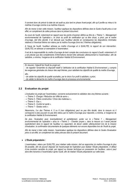 Habitat & Environnement - Qualité Logement