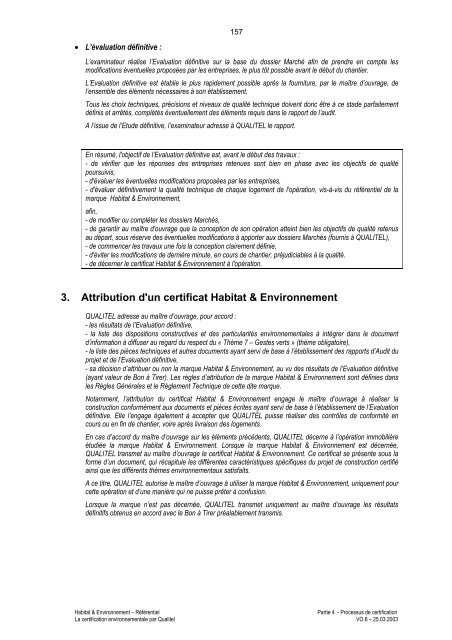 Habitat & Environnement - Qualité Logement