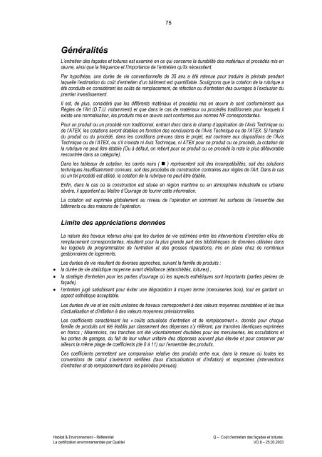 Habitat & Environnement - Qualité Logement