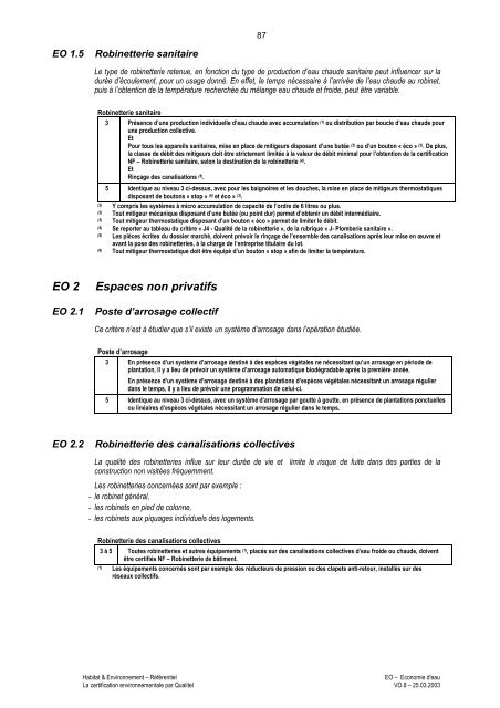 Habitat & Environnement - Qualité Logement