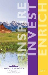 2012 Annual Report - Community Foundation of Jackson Hole