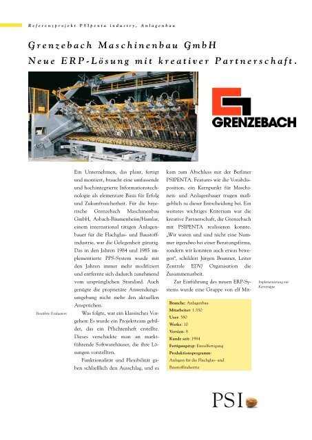 Grenzebach Maschinenbau GmbH Neue ERP-LÃ¶sung mit kreativer ...