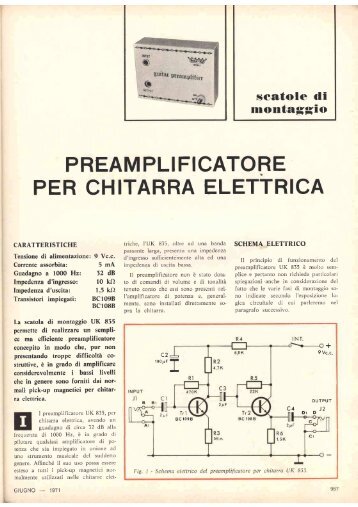 PREAMPLIFICATORE PER CHITARRA ELETTRICA - Italy