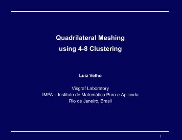 Quadrilateral Meshing using 4-8 Clustering - Luiz Velho - Impa