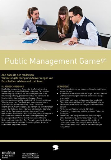 Public Management Gamegs - game solution ag