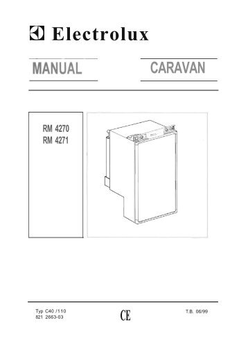RM4270 & RM4271 fridge manual - Swift Owners Club