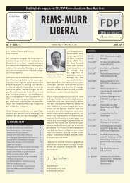 Rems-Murr-Liberal 05/2007 vom 14. Juni 2007 - FDP Kreisverband ...
