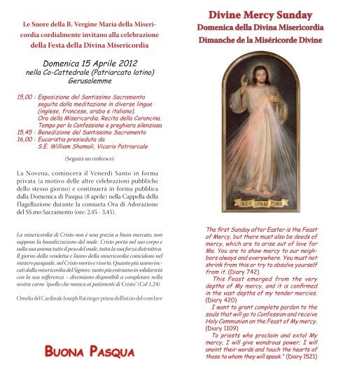 Divine Mercy - Patriarcat latin de JÃ©rusalem