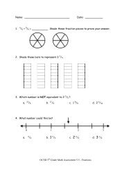 OCSD 5th Grade Math Assessment 5.5 - Fractions Name: Date ...