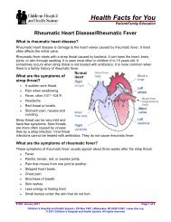 Health Facts for You - Children's Hospital of Wisconsin