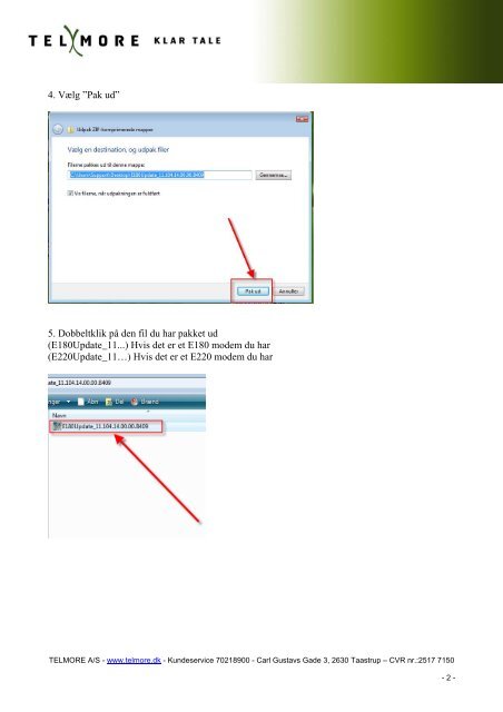 Softwareopdatering af Huawei modems - Telmore