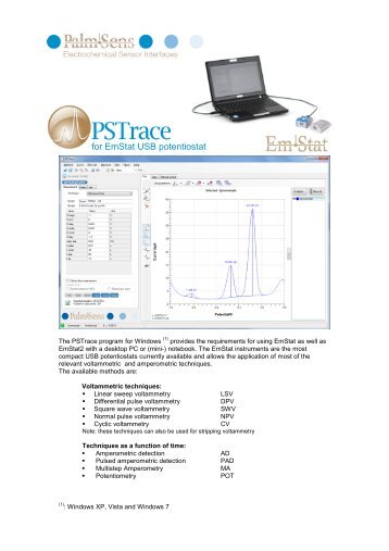 for EmStat USB potentiostat - WonATech