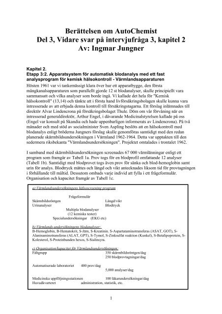 Bera Ttelsen Om Autochemist Tekniska Museet