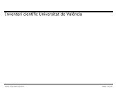 Inventari cientÃ­fic Universitat de ValÃ¨ncia