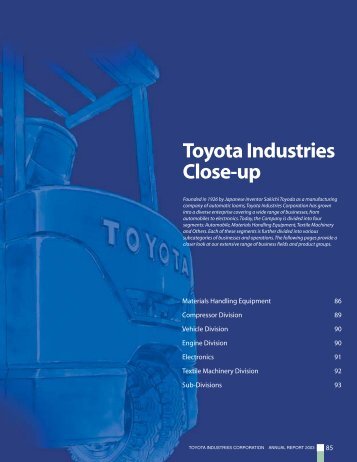 Toyota Industries Close-up - Toyota Industries Corporation