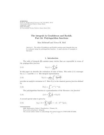 The integrals in Gradshteyn and Ryzhik. Part 24: Polylogarithm ...