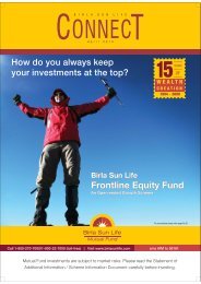 Connect for the Month of April 2010 - Birla Sun Life Mutual Fund