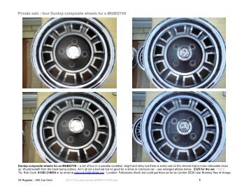 120311 Dunlop composite wheels MGBGTV8 RCook.pdf - V8 Register