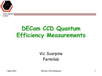 DECam CCD Quantum Efficiency Measurements - Fermilab