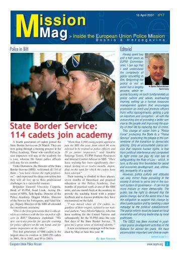 mission mag 17.qxp - European Union Police Mission in Bosnia and ...