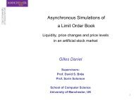 Asynchronous Simulations of a Limit Order Book - Gilles Daniel