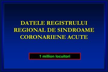 datele registrul registrului regional de sindroame coronariene acute