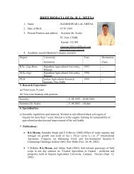 BRIEF BIODATA OF Dr - Central Soil Salinity Research Institute