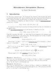 Marcinkiewicz Interpolation Theorem by Daniel Baczkowski 1 ...