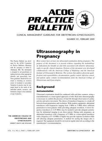 ACOG Practice Bulletin No. 101