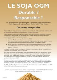 LE SOJA OGM Durable ? Responsable - Earth Open Source