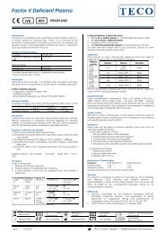 Factor V Deficient Plasma - Teco Medical Instruments