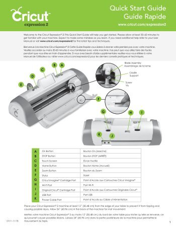 Cricut Expression2 Quickstart Guide.indd 1 7/22/11 8 ... - Provo Craft