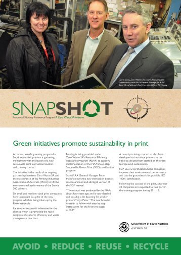 Zero Waste SA â REAP Snapshot PIAA - SA.Gov.au