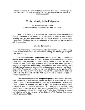 Muslim Minority in the Philippines - Islam Awareness