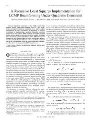 A recursive least squares implementation for LCMP beamforming ...