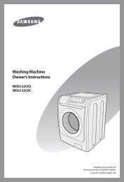 Washing Machine Owner's Instructions