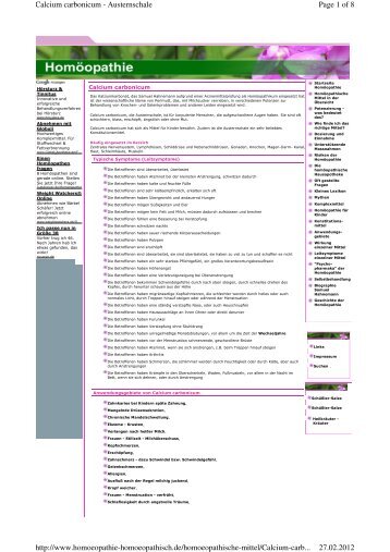 Page 1 of 8 Calcium carbonicum - Austernschale 27.02.2012 http ...