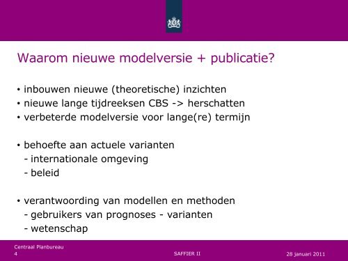 [PDF] Presentatie &quot;SAFFIER II&quot - Centraal Planbureau