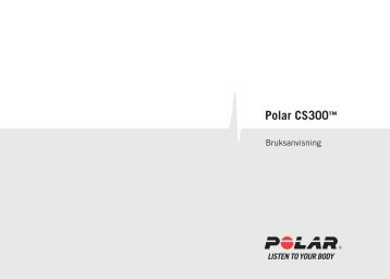 Polar CS300 Bruksanvisning