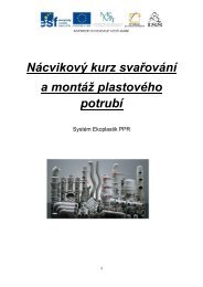 NÃ¡cvikovÃ½ kurz svaÅovÃ¡nÃ­ a montÃ¡Å¾ plastovÃ©ho potrubÃ­