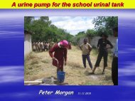 A urine pump for the school urinal tank - EcoSanRes